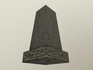 низкополигональная статуя 3D Модель