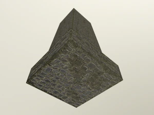 низкополигональная статуя 3D Модель