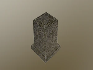 низкополигональная статуя 3D Модель