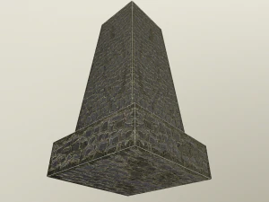 низкополигональная статуя 3D Модель