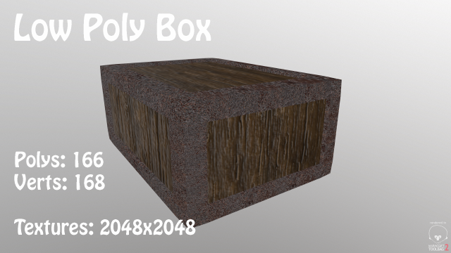 low poly box 3D Model .c4d .max .obj .3ds .fbx .stl .blend 