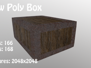 low poly box 3D Model