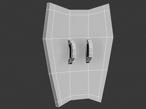 low poly hand painted shield 3D Model