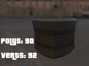 low poly big flowerpot 3D Model