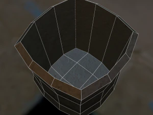 low poly big flowerpot 3D Model