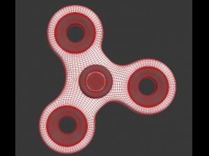 high poly spinner free Model 3D