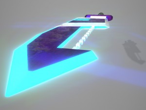 low poly sci-fi sword Model 3D