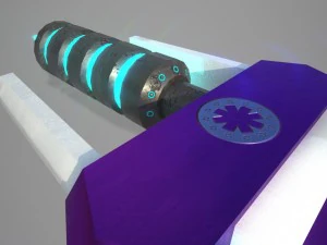 लो पॉली साइंस-फाई तलवार 3D मॉडल