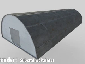 low poly hangar 3D Model