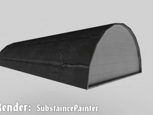 low poly hangar 3D Model