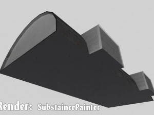 low poly hangar 3D Model