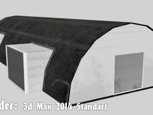 low poly hangar 3D Model