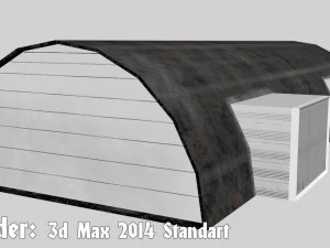low poly hangar 3D Model