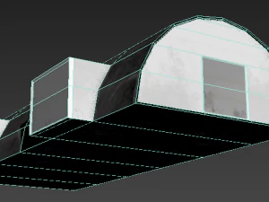 low poly hangar 3D Model