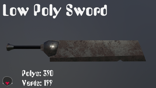 low poly sword 3D 模型 .c4d .max .obj .3ds .fbx .stl .blend 