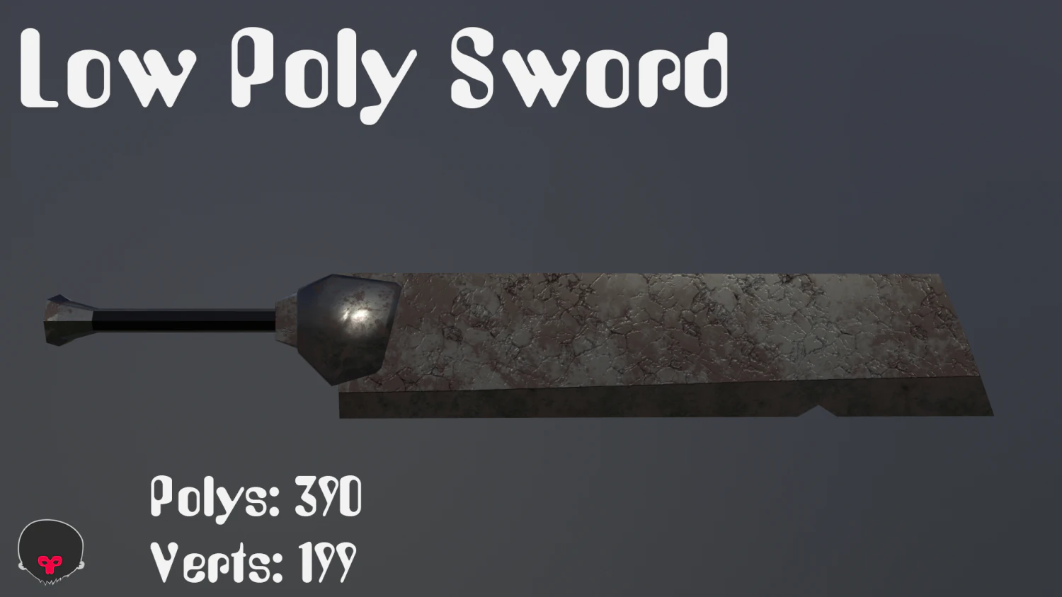 low poly sword 3D Model .c4d .max .obj .3ds .fbx .stl .blend 