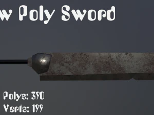 low poly sword 3D Model