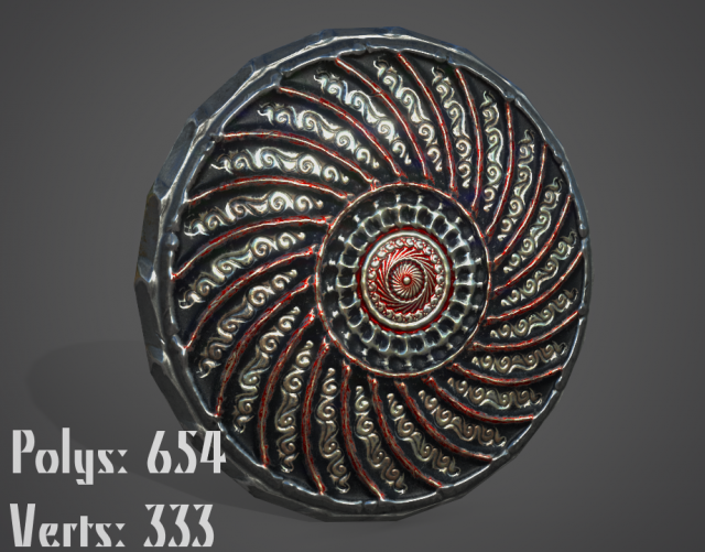 low poly shield 3D मॉडल .c4d .max .obj .3ds .fbx .stl .blend 