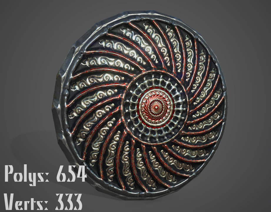 low poly shield 3D Model .c4d .max .obj .3ds .fbx .stl .blend 