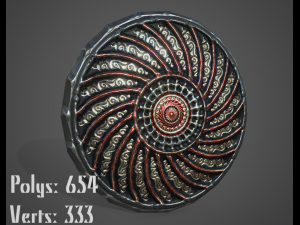 low poly shield 3D मॉडल