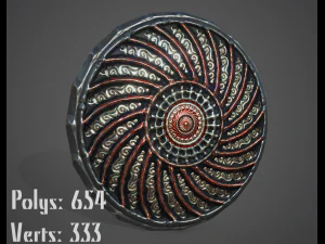 escudo de baixo poli Modelo 3D