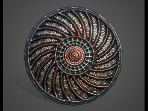 low poly shield 3D मॉडल