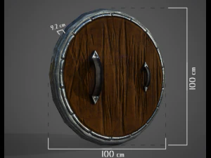 low poly shield 3D Model