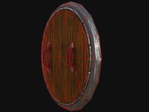 low poly shield 3D मॉडल
