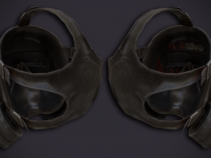 the low poly armored gas mask 3D मॉडल