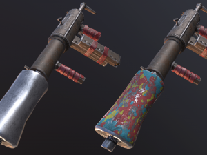 hand made submachine low-poly v1 3D-Modell