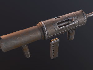 hand made submachine low-poly v1 3D-Modell