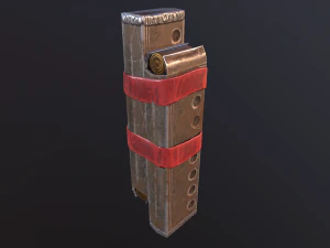 hand made submachine low-poly v1 3D Model
