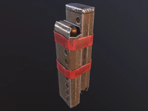 hand made submachine low-poly v1 3D Model