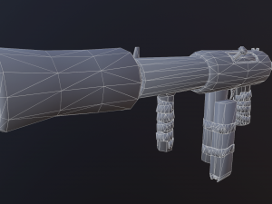 hand made submachine low-poly v1 3D-Modell