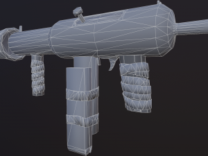 hand made submachine low-poly v1 3D-Modell