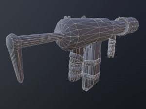 hand made submachine low-poly v1 3D-Modell