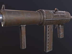 hand made submachine low-poly v1 3D-Modell