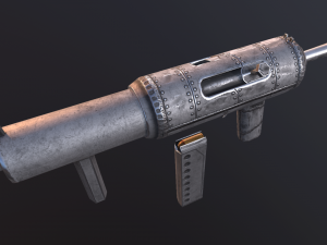 hand made submachine low-poly v2 Model 3D