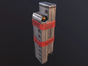 handgemachte Maschinenpistole Low-Poly v2 3D Modell