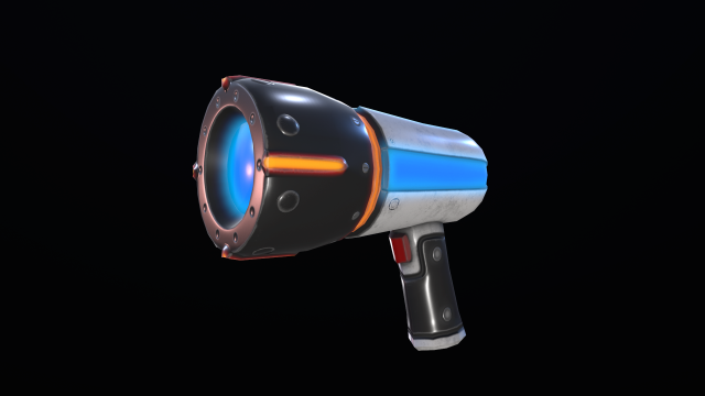 sci-fi cartoon blaster 3D 模型 .c4d .max .obj .3ds .fbx .stl .blend 