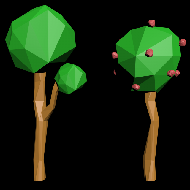 trees 3D Модель .c4d .max .obj .3ds .fbx .stl .blend 