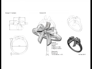 bow ring ribbon 3D Print Model