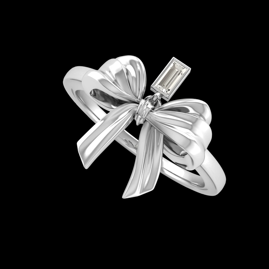 bow ring ribbon 3D Print Model .c4d .max .obj .3ds .fbx .stl .blend 