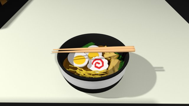 ramen 3D Модель .c4d .max .obj .3ds .fbx .stl .blend
