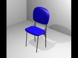 blue chair 3D मॉडल