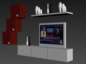 tv unit design 3D-Modell