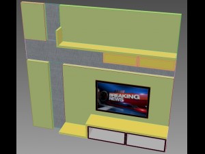 bedroom tv unit 3D-Modell