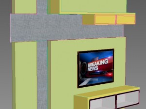 bedroom tv unit 3D मॉडल