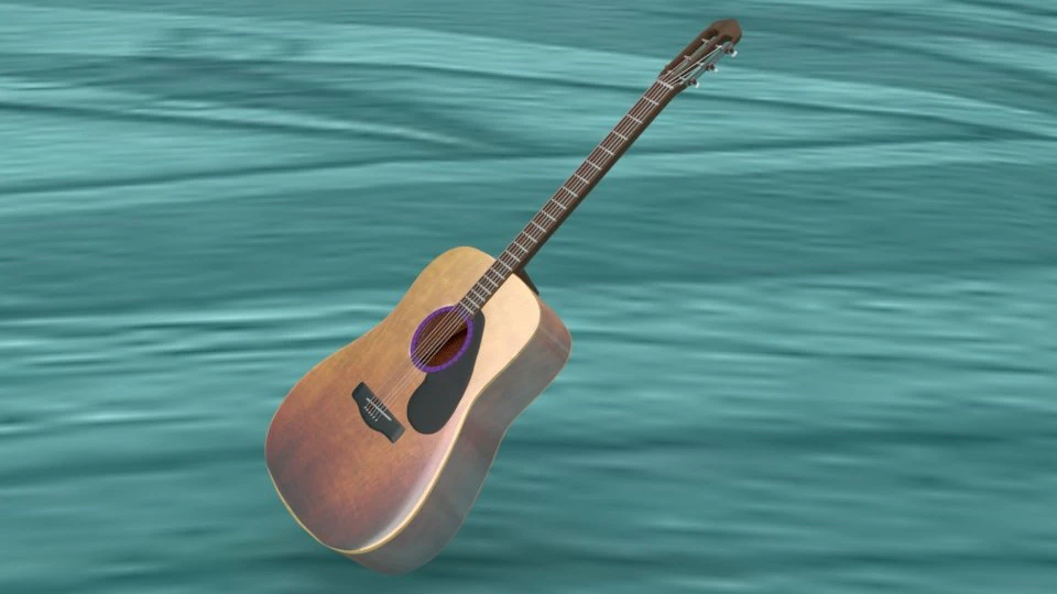 guitar 3D Model .c4d .max .obj .3ds .fbx .stl .blend