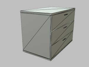 drawer 3D 모델